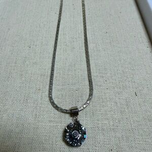 Silver Pendant Necklace. Wellness 1-stone Sabika